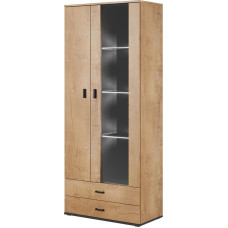 Cama Meble Cama display cabinet SOHO S6 2D2S lefkas oak/black