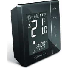 Salus Regulator temperatury 4w1 cyfrowy bezprzwodowy natnkowy czarny - VS20BRF