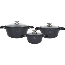 Zwieger Komplet 6 elementowy Garnków 20cm-2l/24cm-3,5l/28-5,5l Zwieger Black Stone!