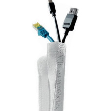 C2G HAGOR KSK-Rolle 50 Meter Weiss - 35-85mm Kabelsocke mit Klettverschluss 50m Rolle Weite 35-85mm