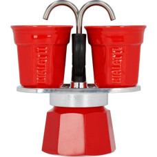 Bialetti Mini Express coffee machine red 2tz + 2 cups