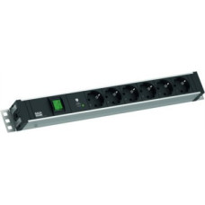 Bachmann Listwa zasilająca Bachmann BACHMANN 19 1,5U 6xCEE7/3 1xswitch 1xSPD-Plus 2,0m CEE7/7