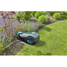 Gardena GARDENA robotic lawnmower smart SILENO city 400m? set (grey/turquoise, Li-ion battery 2.0Ah, with smart gateway, LONA technology)