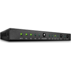 Lindy Lindy 38249 Switch (Przełącznik) 4-portowy HDMI 4K UHD z audio, portem optycznym i analogowym + pilot IR