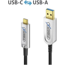 Purelink Kabel USB PureLink USB-C - USB-A 10 m Czarny (FX-I530-010)